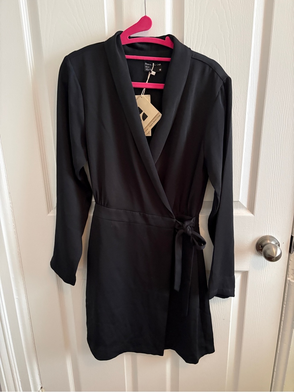 Frank & Oak Balck Wrap Dress